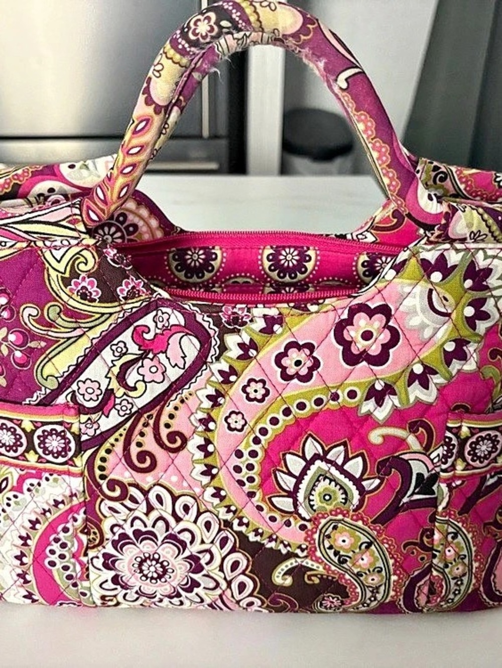 Vera Bradley Vera Tote Paisley in Pink & Purple